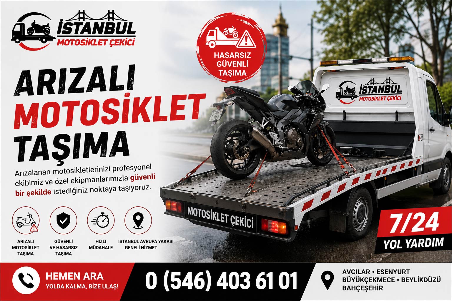 Arızalı Motosiklet Taşıma